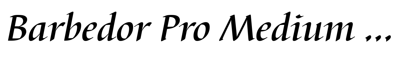 Barbedor Pro Medium Italic